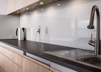 Back-paint glass countertops